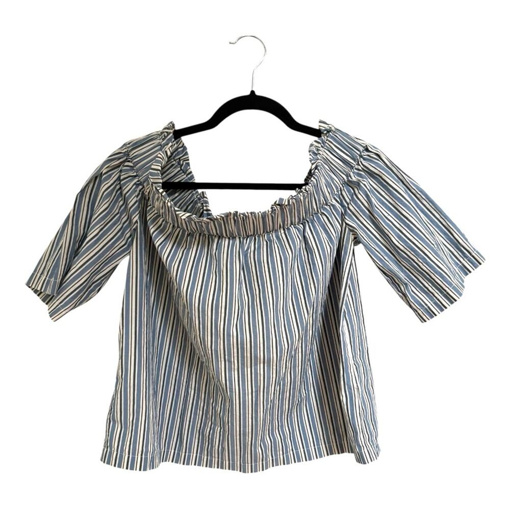 GANNI Jackson Top in Verona Stripe Size L